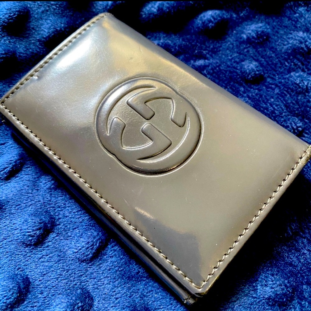 Gucci leather key and card holder